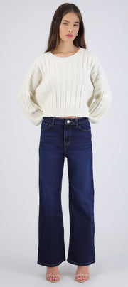 Jeans wide leg rectos