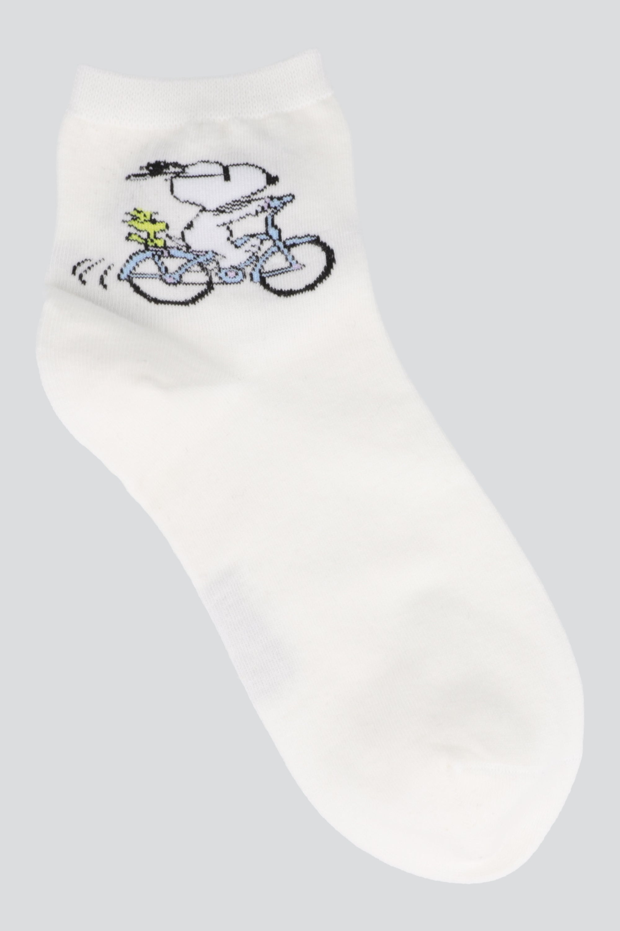 Calcetin Snoopy ciclista HUESO