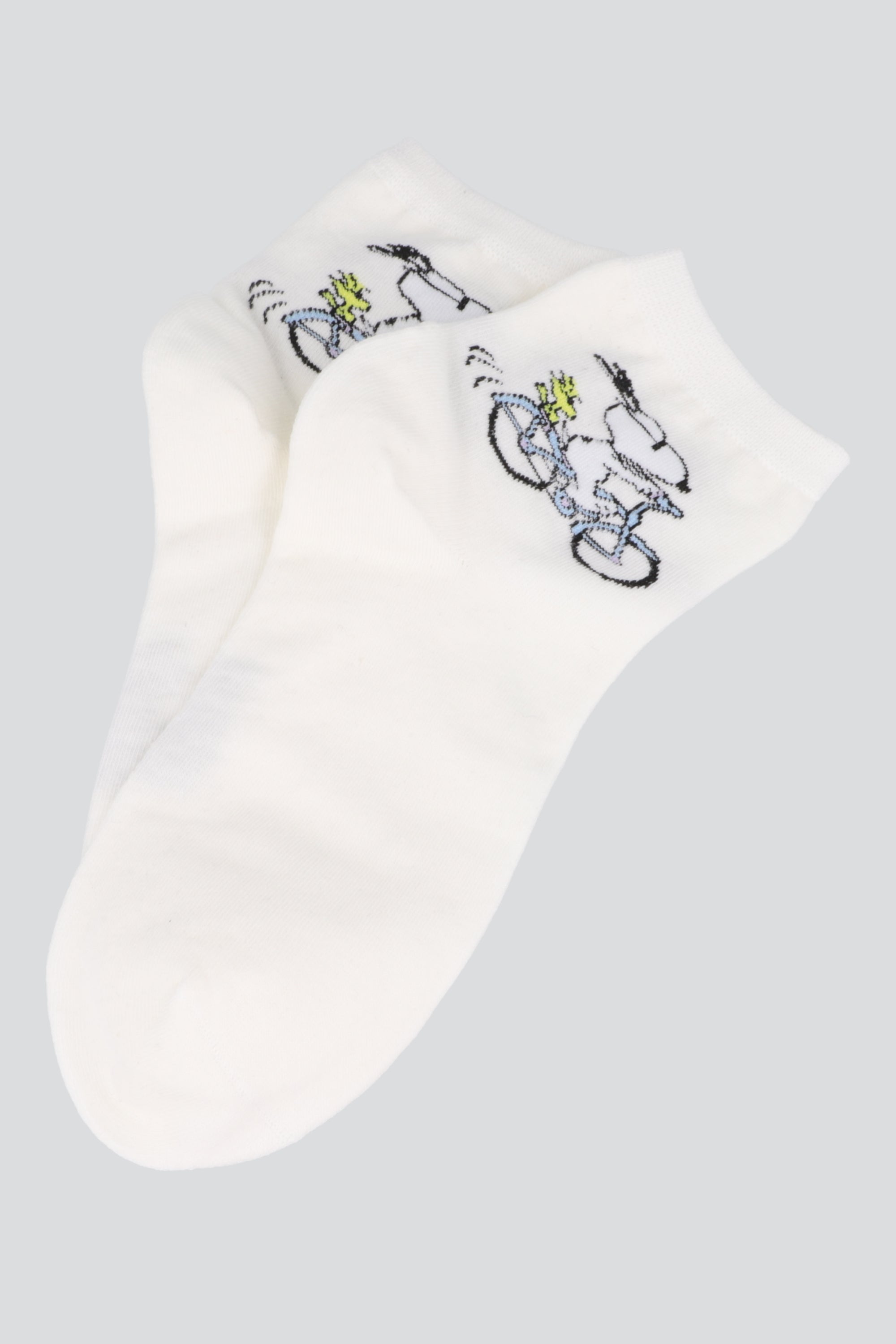 Calcetin Snoopy ciclista HUESO