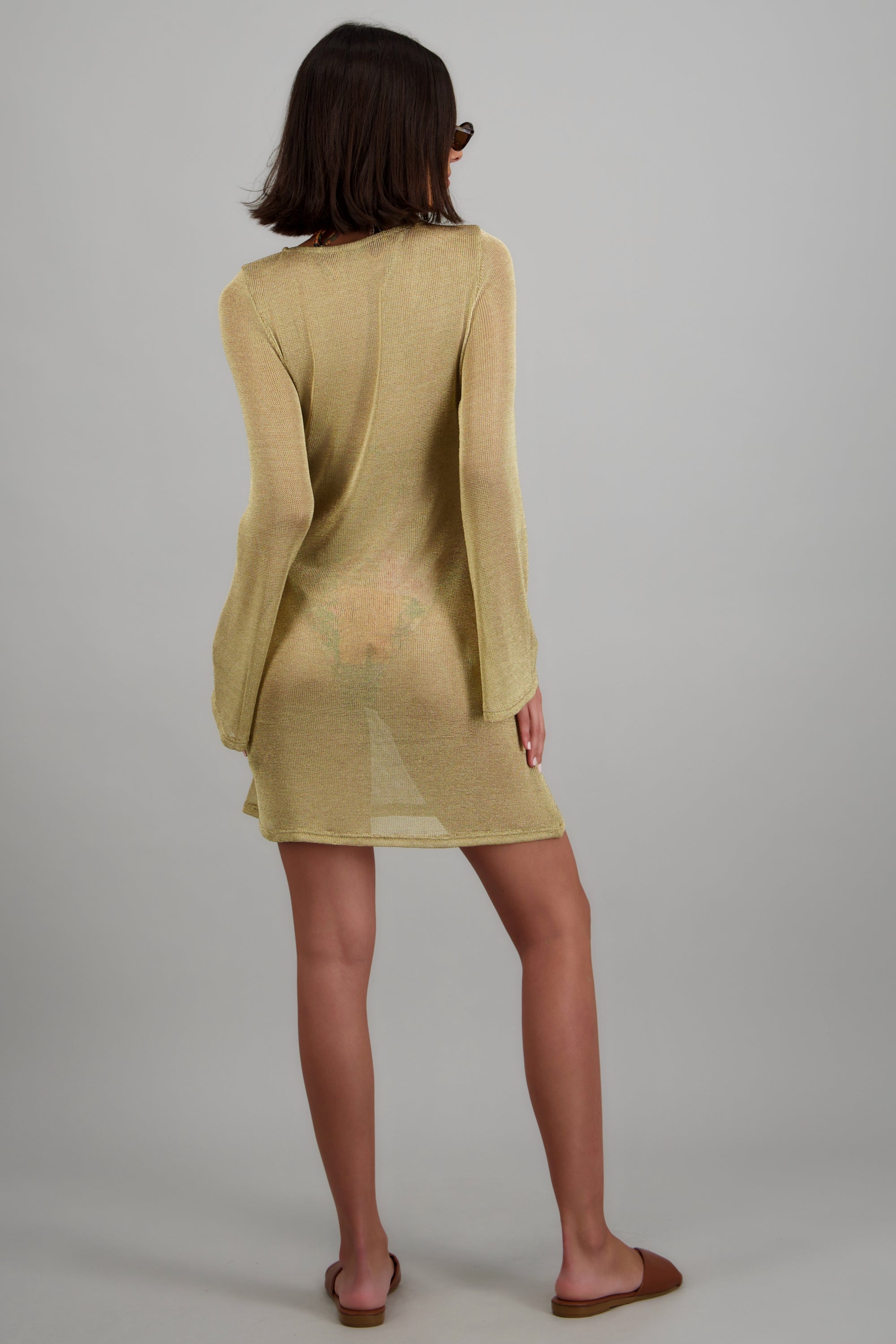 Vestido manga larga mini red ORO
