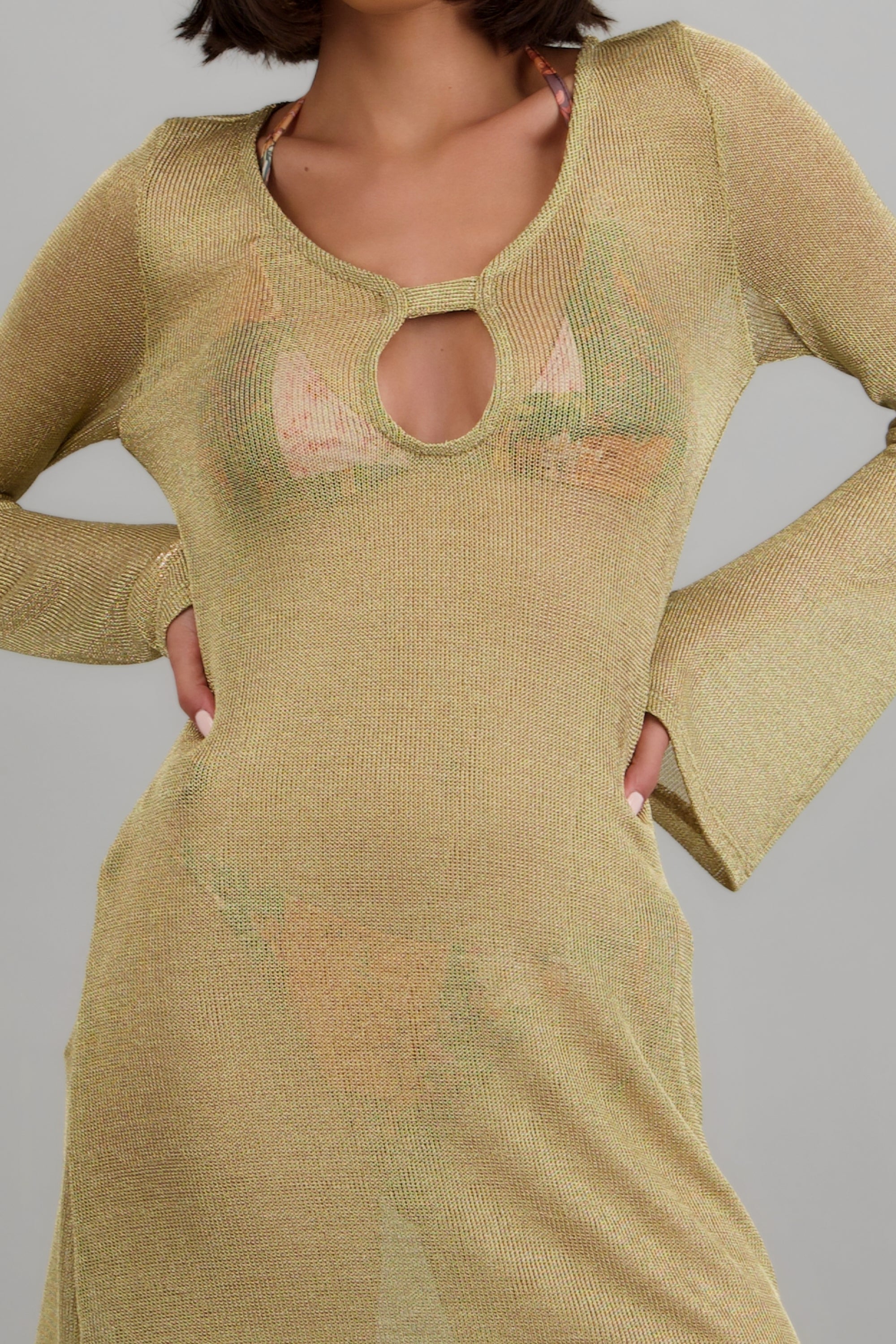 Vestido manga larga mini red ORO