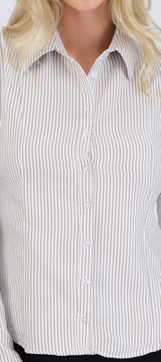 Camisa rayada detalle mangas amplias