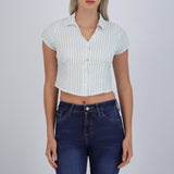 Camisa corta sin mangas detalle corte