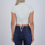Camisa corta sin mangas detalle corte