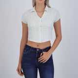 Camisa corta sin mangas detalle corte