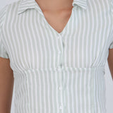 Camisa corta sin mangas detalle corte