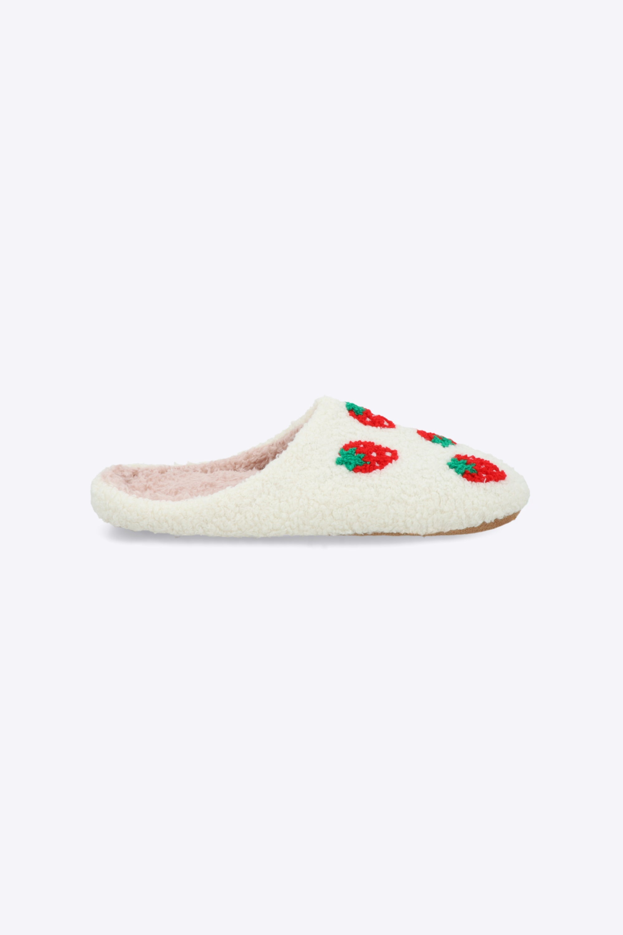 Pantufla bordado fresas