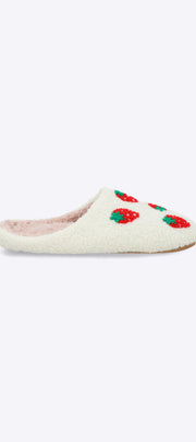 Pantufla bordado fresas
