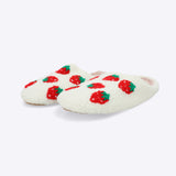 Pantufla bordado fresas