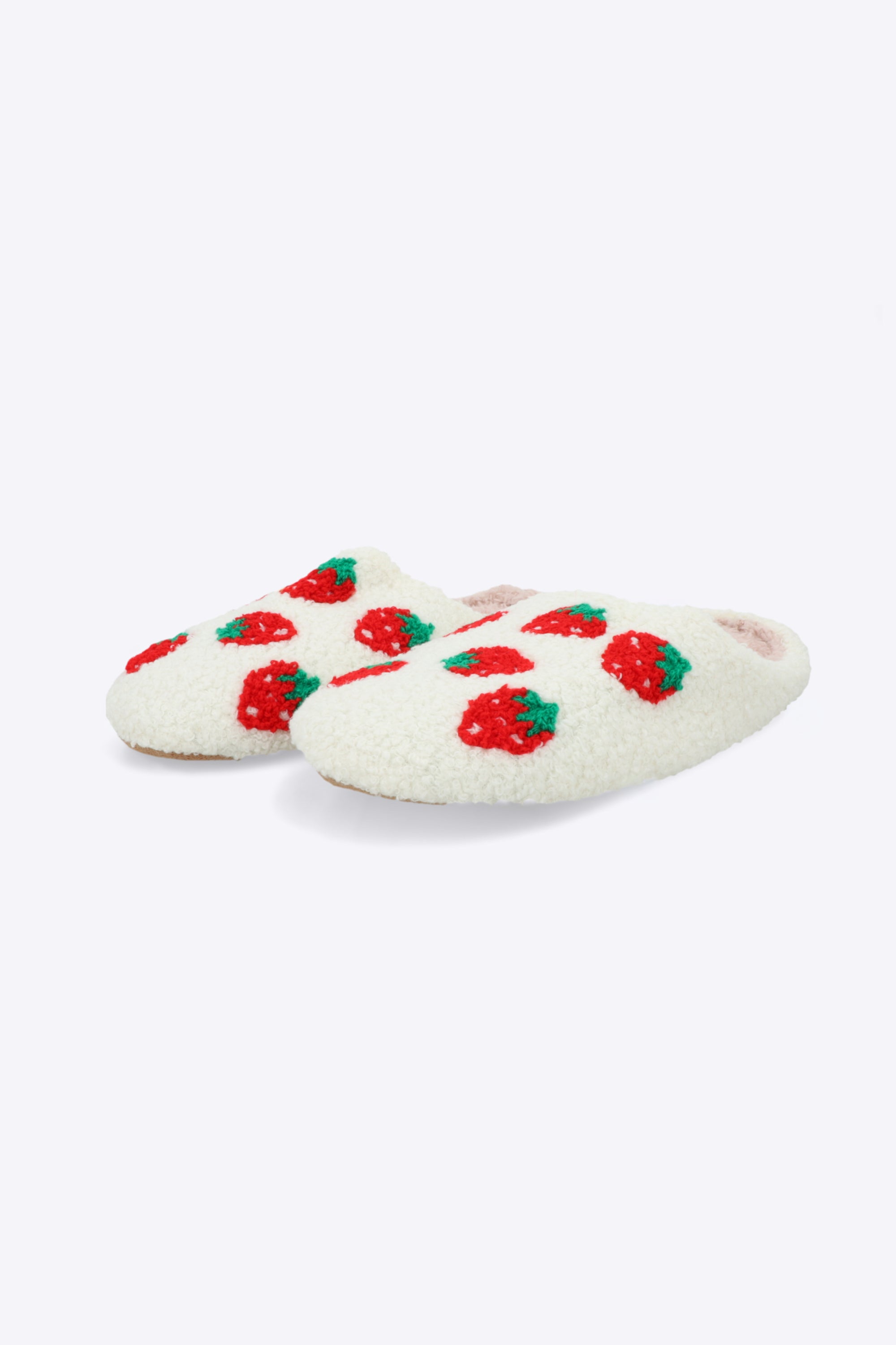 Pantufla bordado fresas