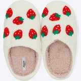 Pantufla bordado fresas