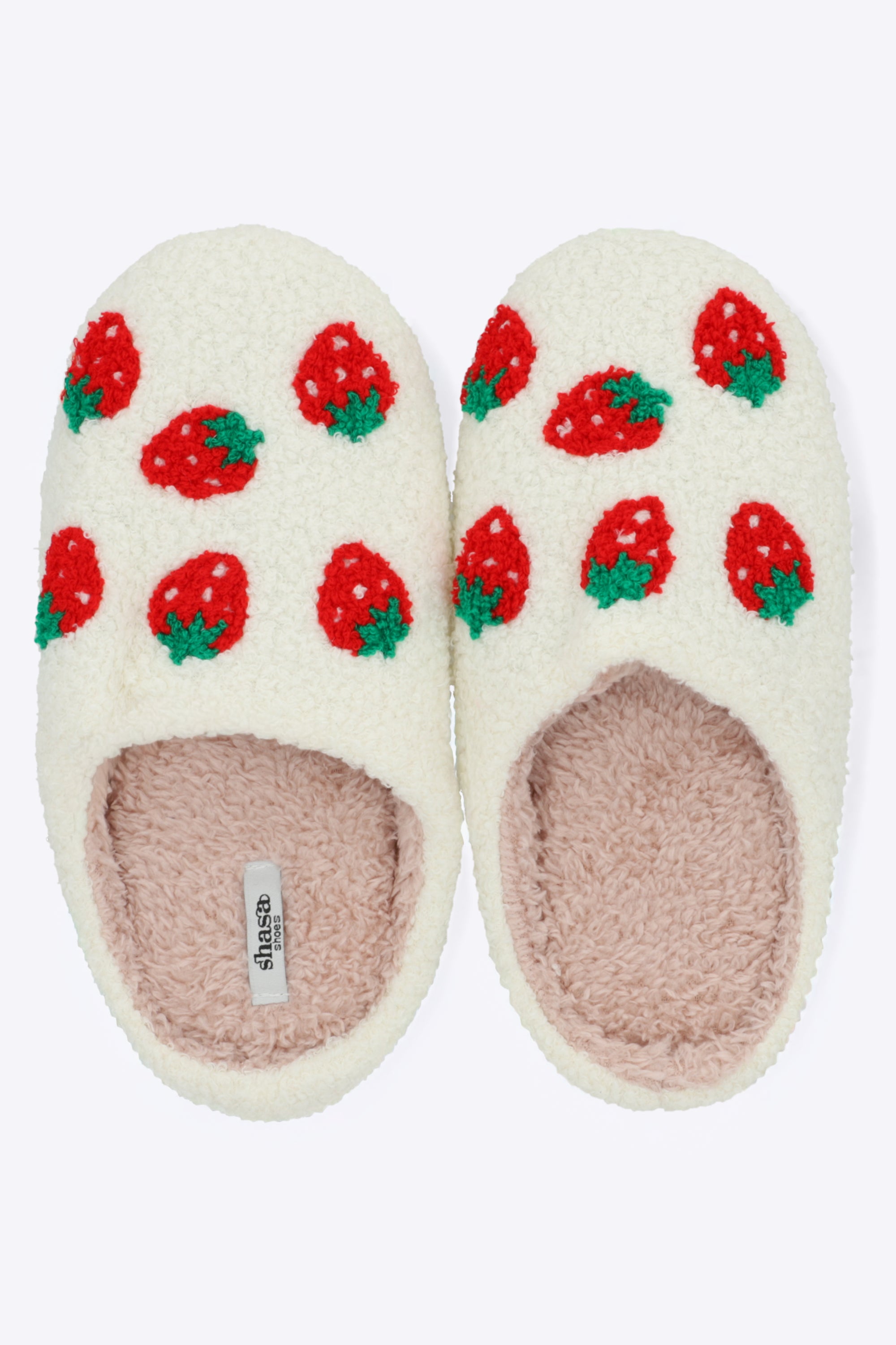 Pantufla bordado fresas