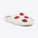 Pantufla bordado fresas