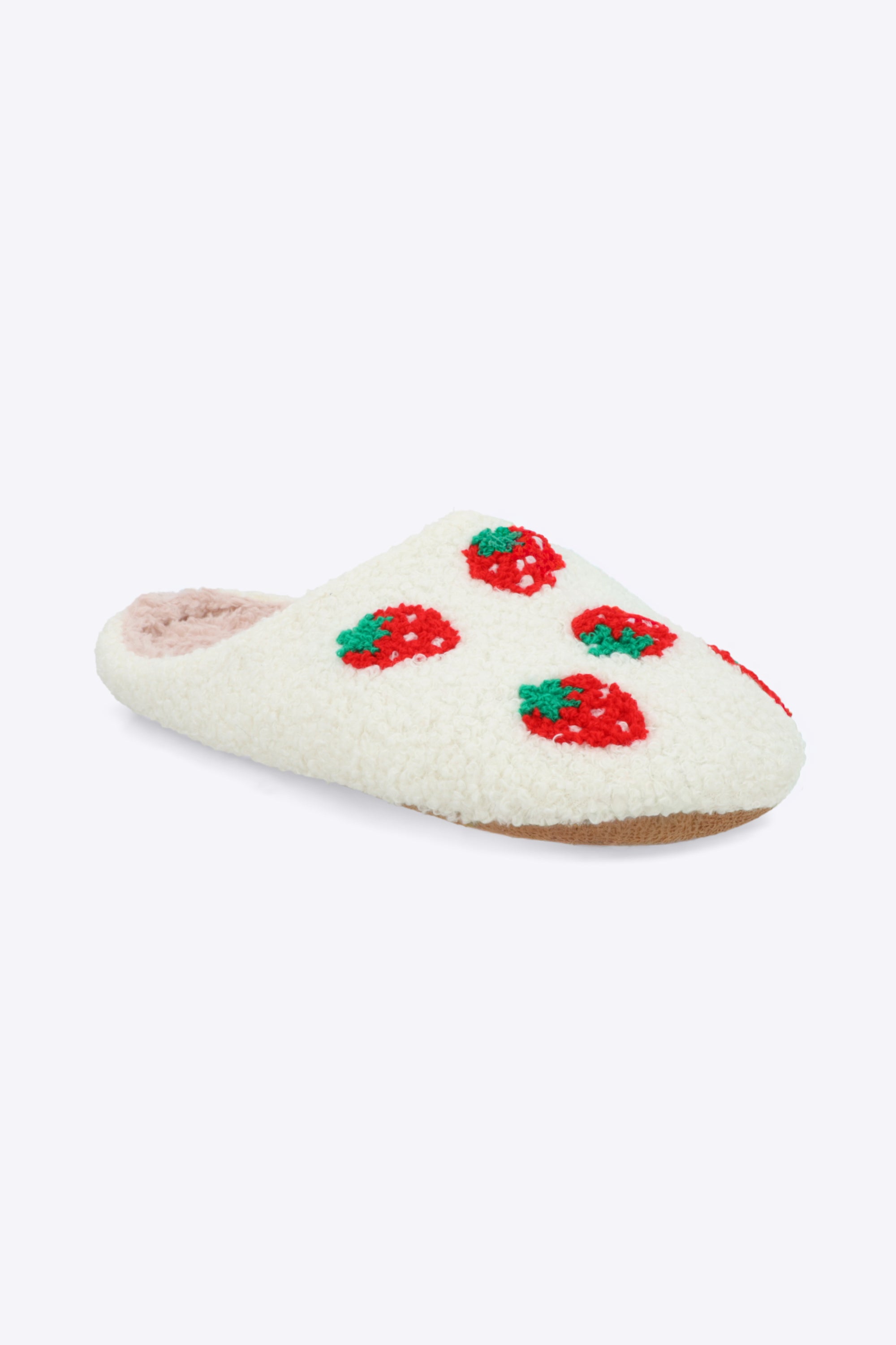 Pantufla bordado fresas