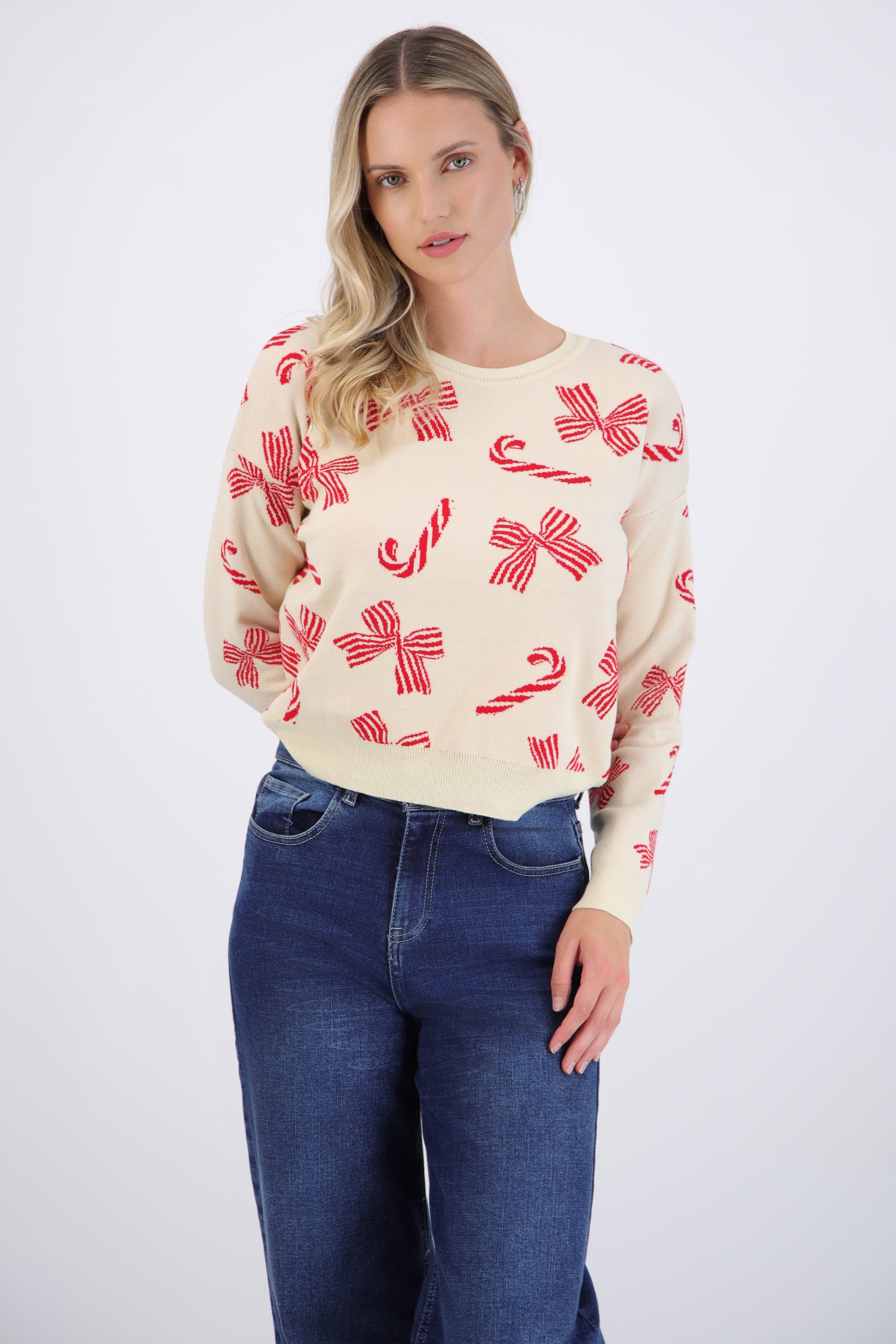 sueter navideño candy cane