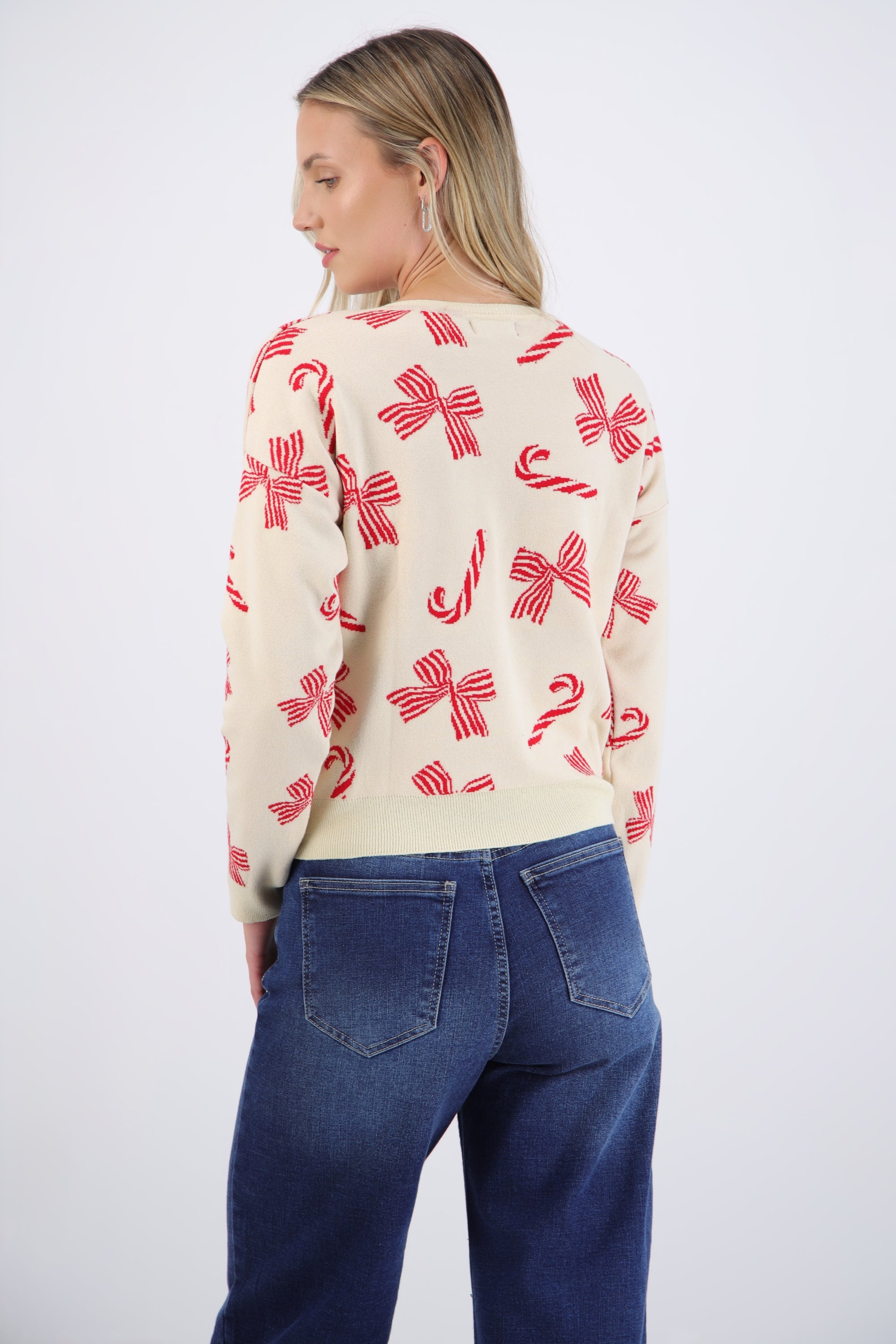 sueter navideño candy cane