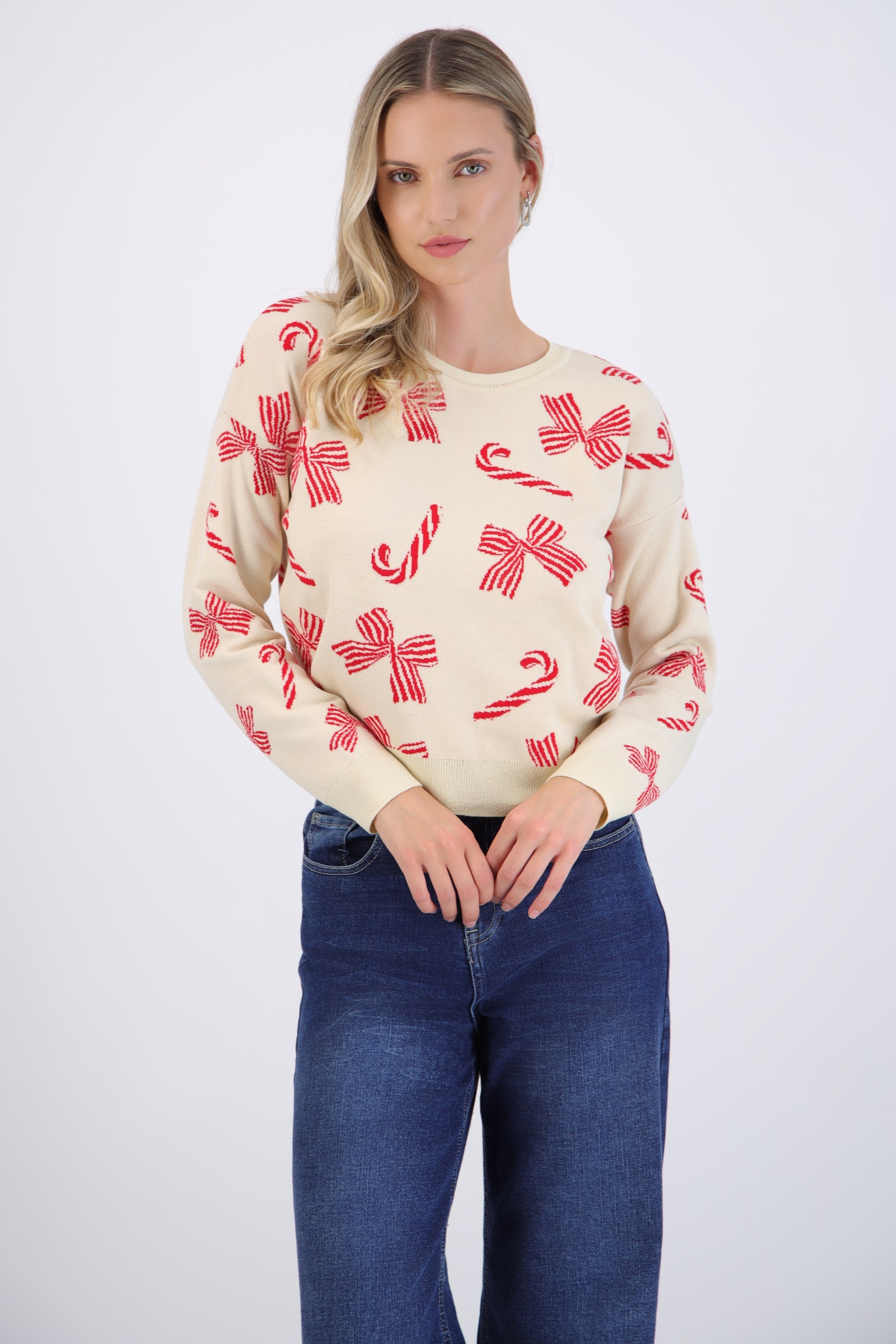 sueter navideño candy cane