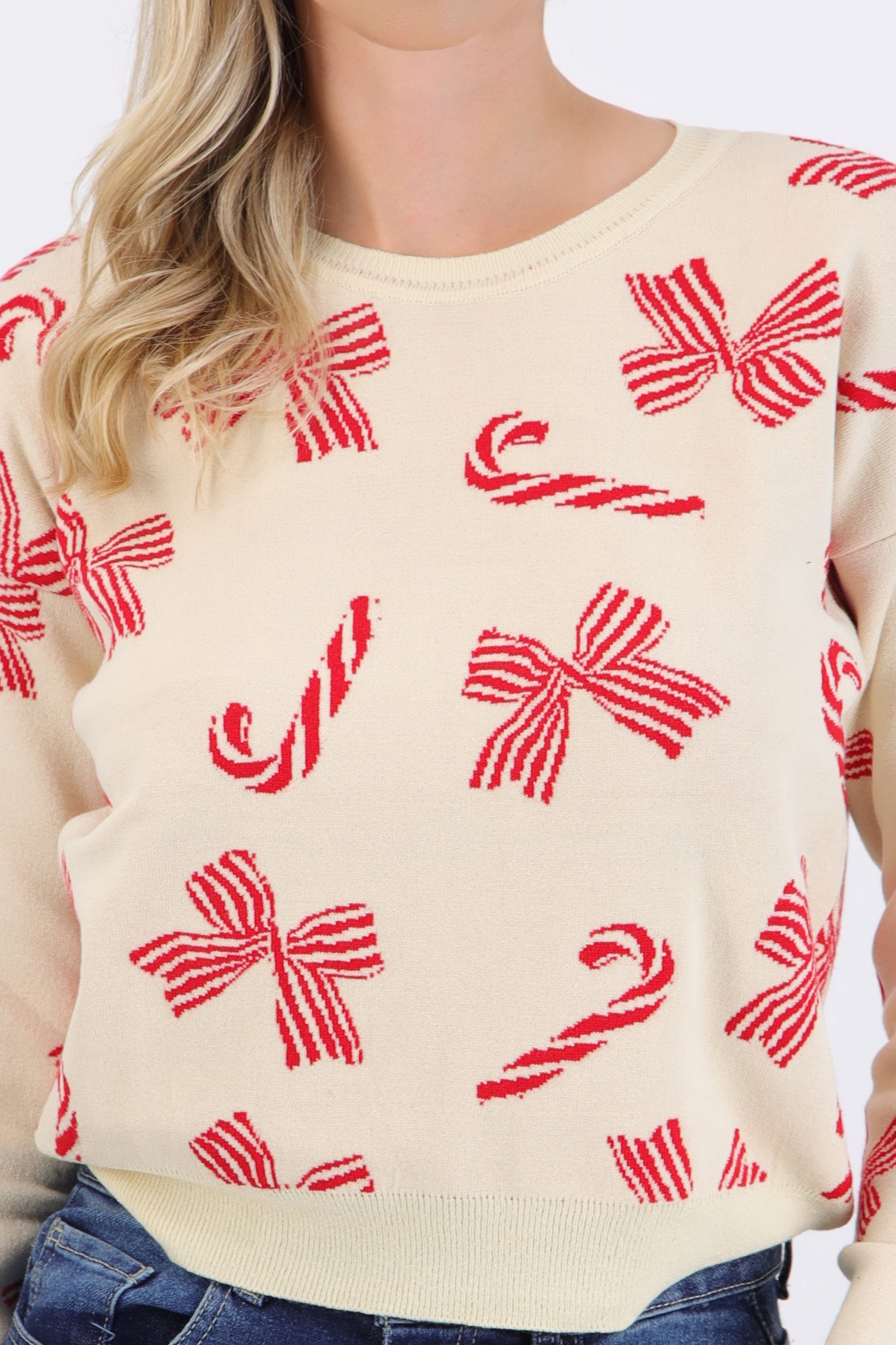 sueter navideño candy cane