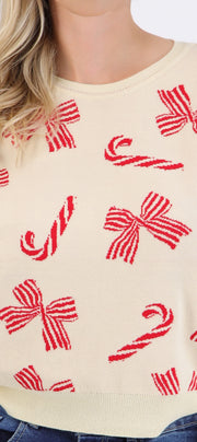 sueter navideño candy cane