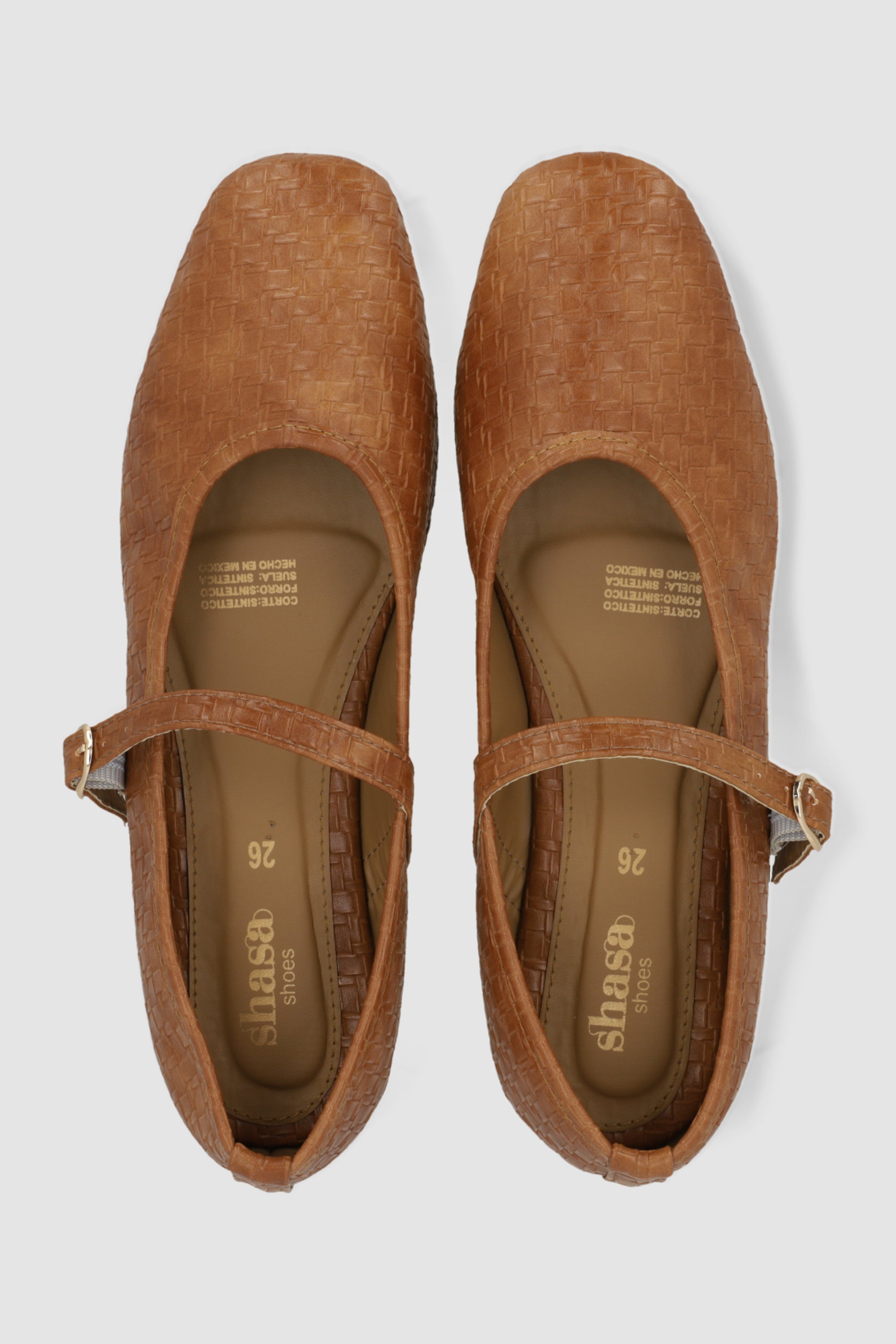 Flat maryjane entrelazada TAN