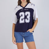 Playera jersey manga corta