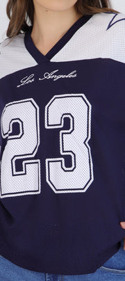 Playera jersey manga corta