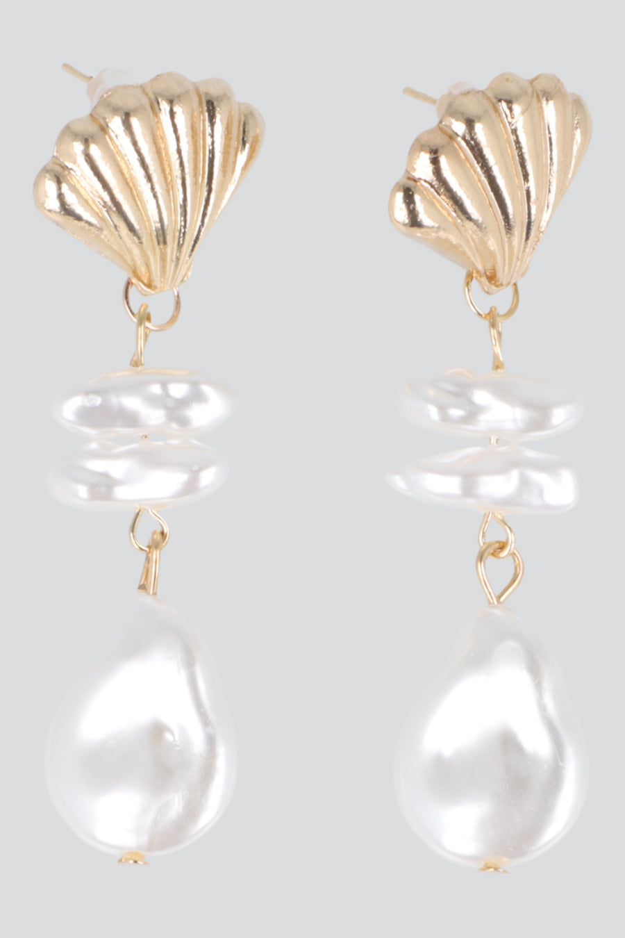 Aretes conchitas perlas