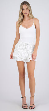Falda doble olan polka dots