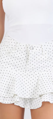 Falda doble olan polka dots