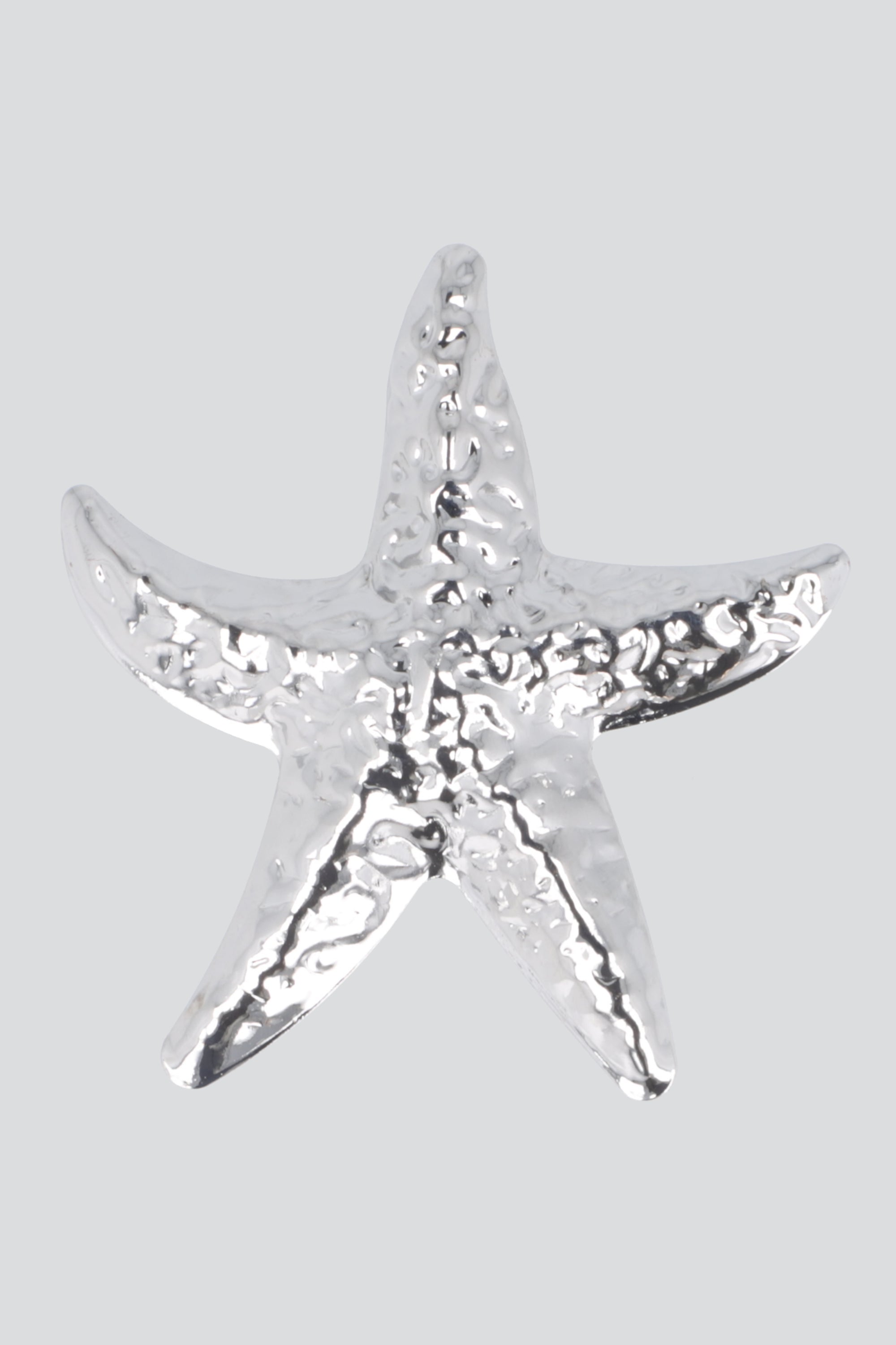 Broche estrella textura PLATA