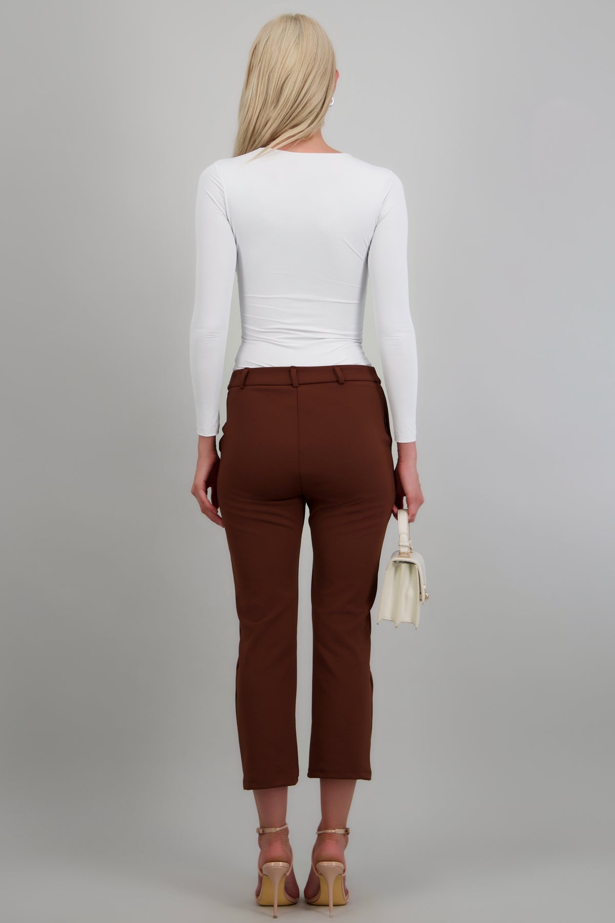 Pantalon basico recto CHOCOLATE