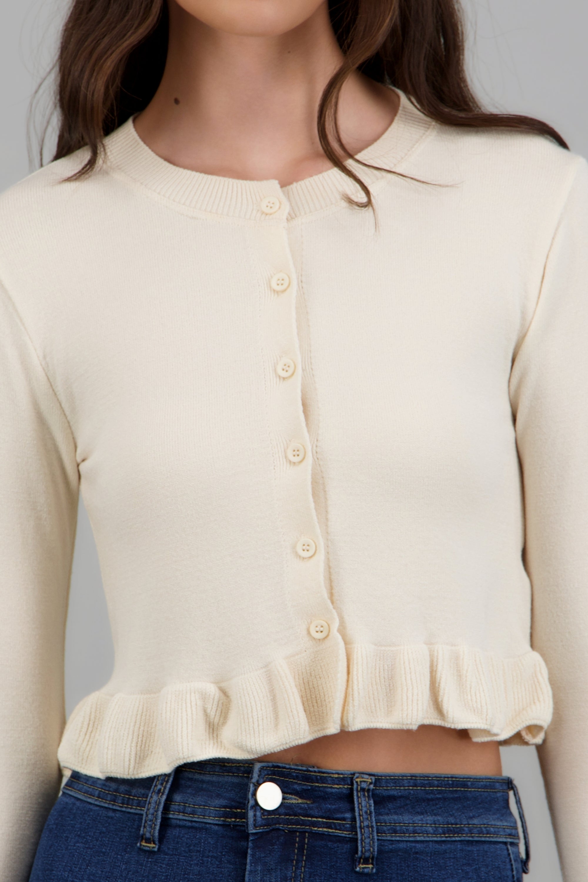 Sueter ligero detalle olanes BEIGE