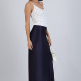 Falda midi lisa stretch