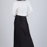 Falda midi lisa stretch