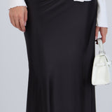 Falda midi lisa stretch