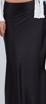 Falda midi lisa stretch