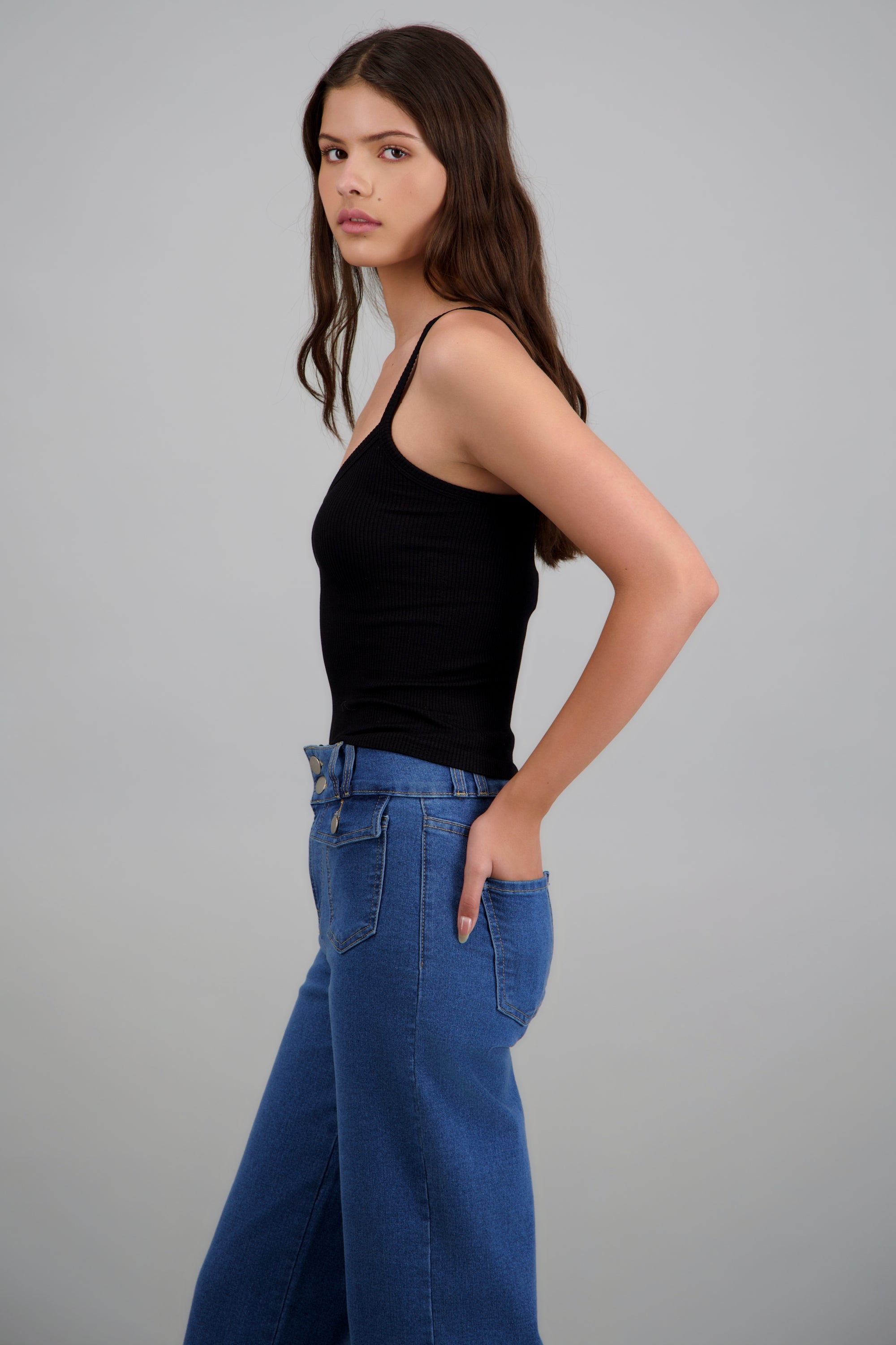Top tirantes seamless NEGRO