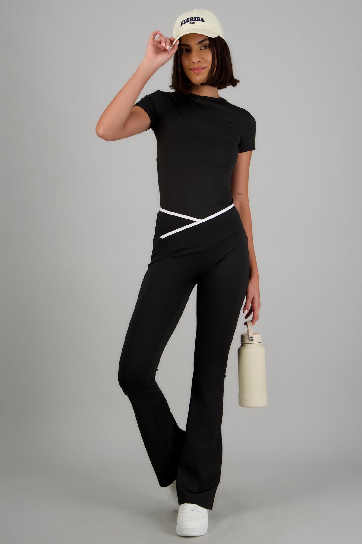Leggings detalle contraste con cruce NEGRO COMBO