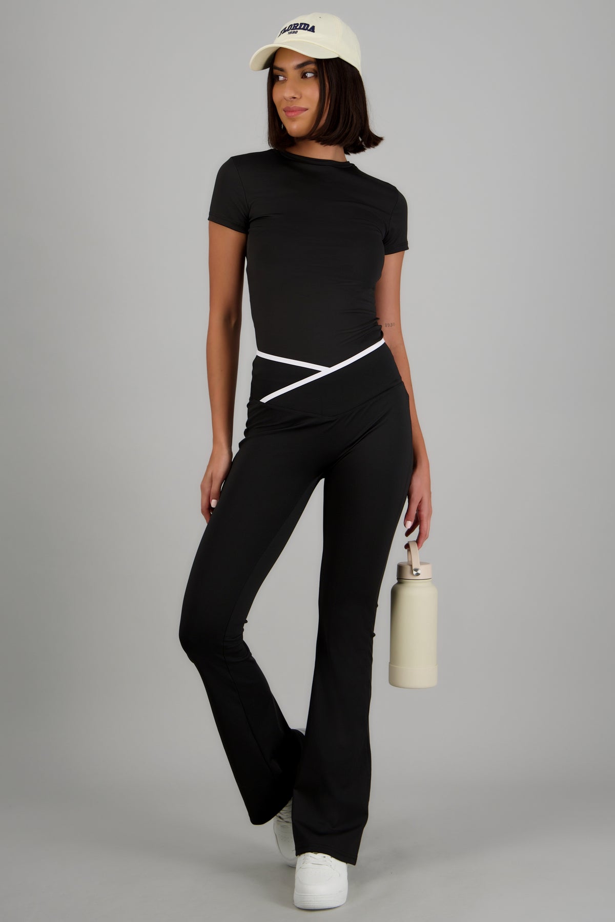 Leggings detalle contraste con cruce NEGRO COMBO