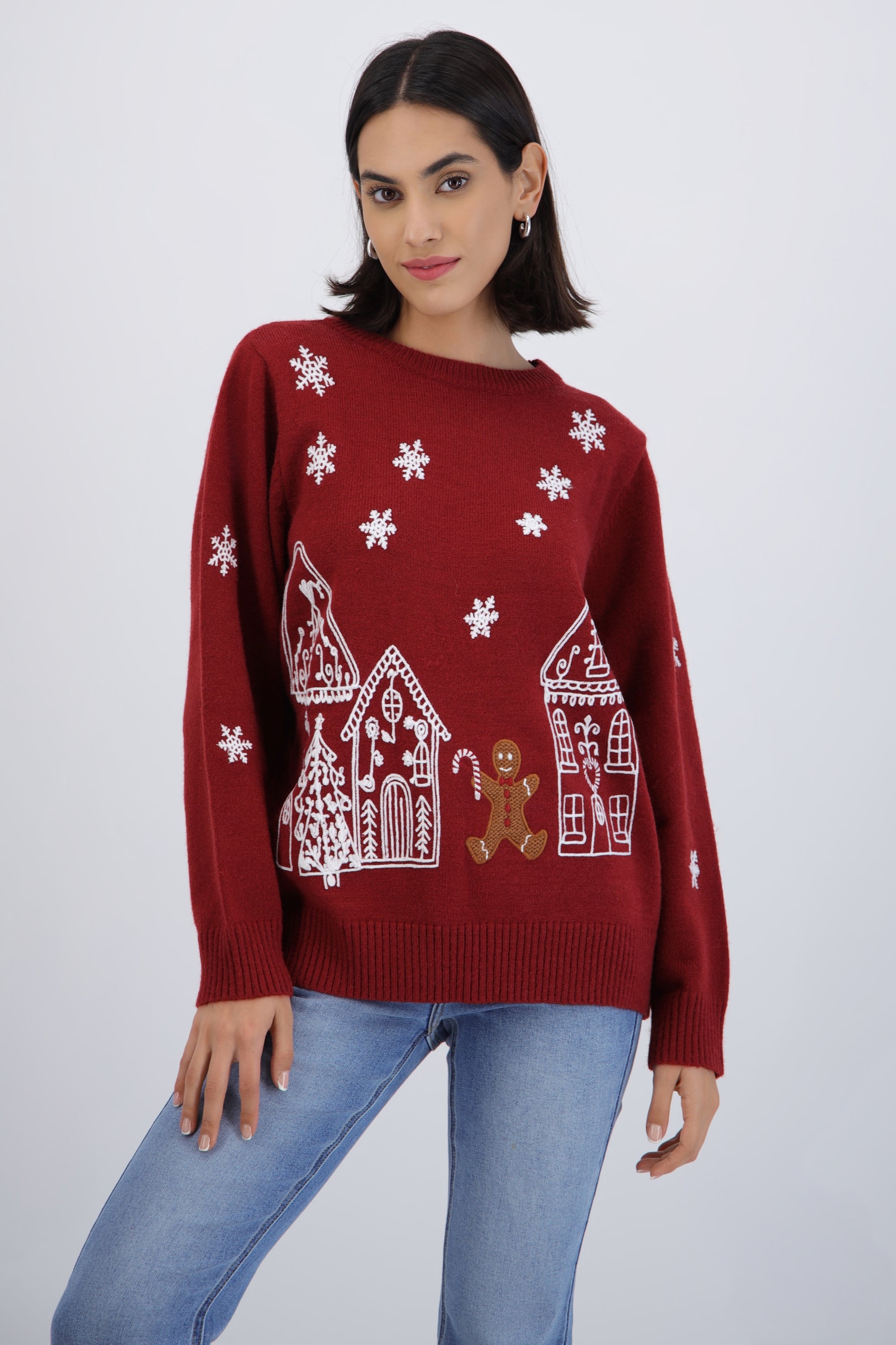 Sueter navidad casitas