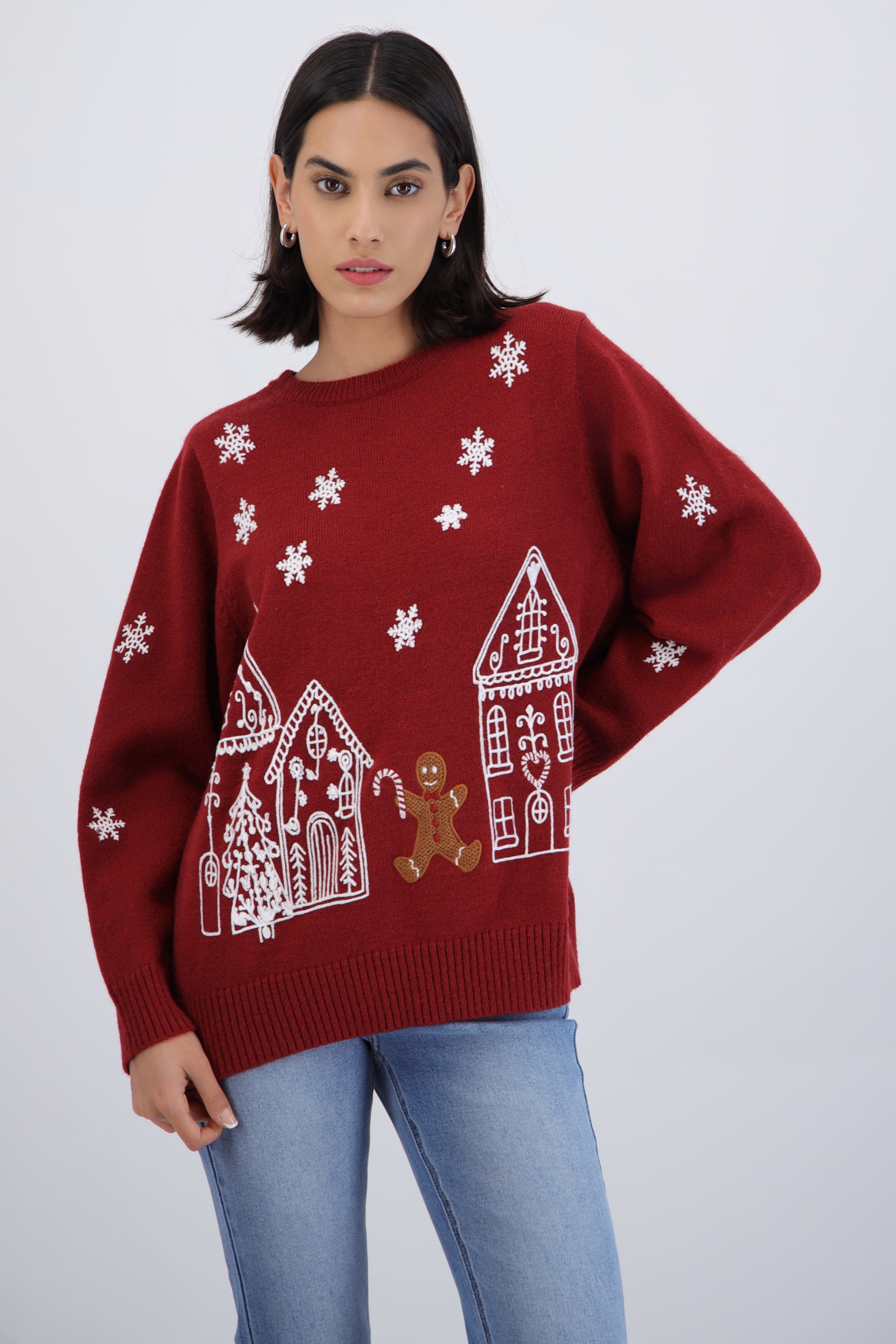 Sueter navidad casitas