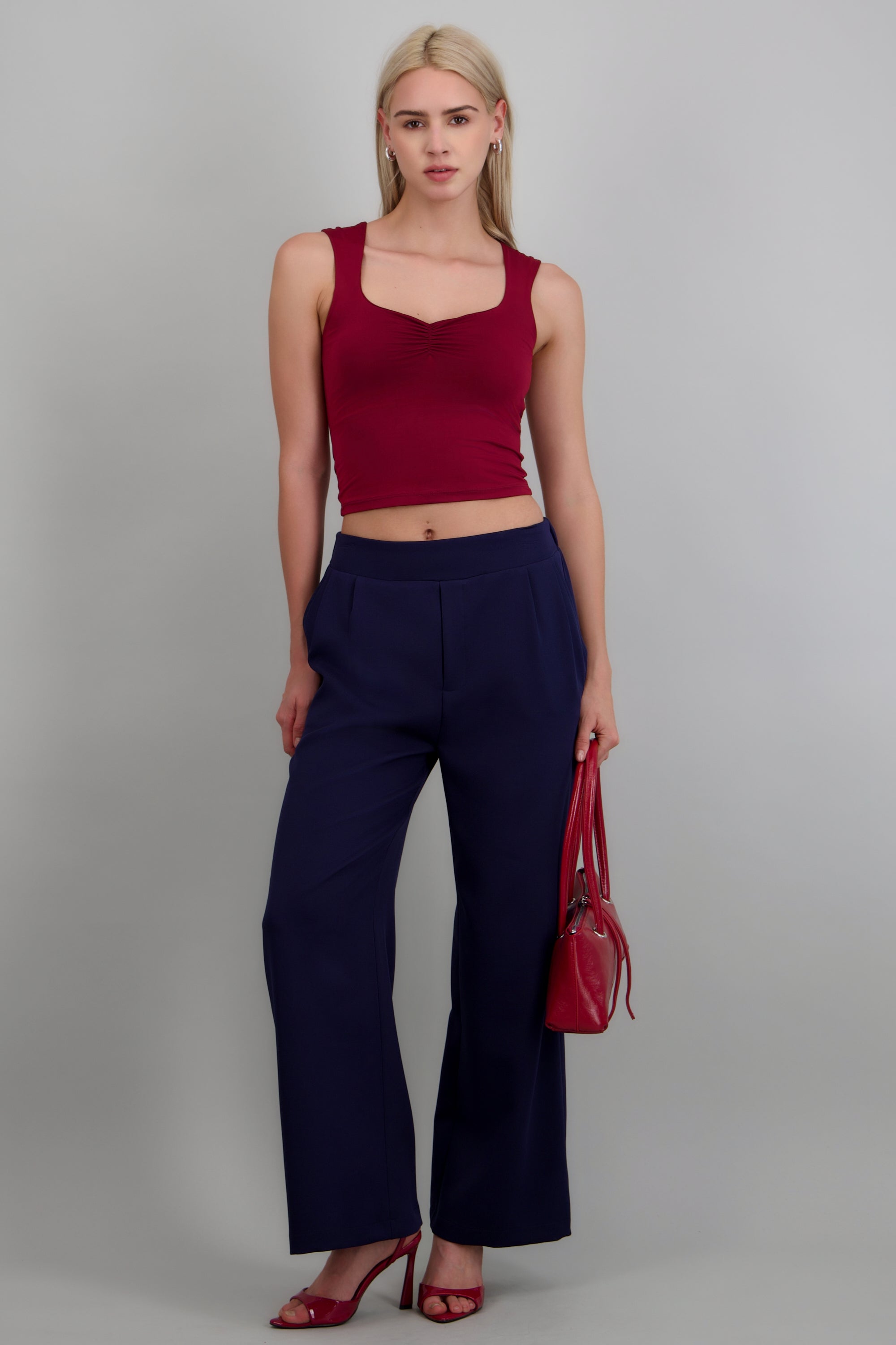 Pantalon pinzas resorte MARINO