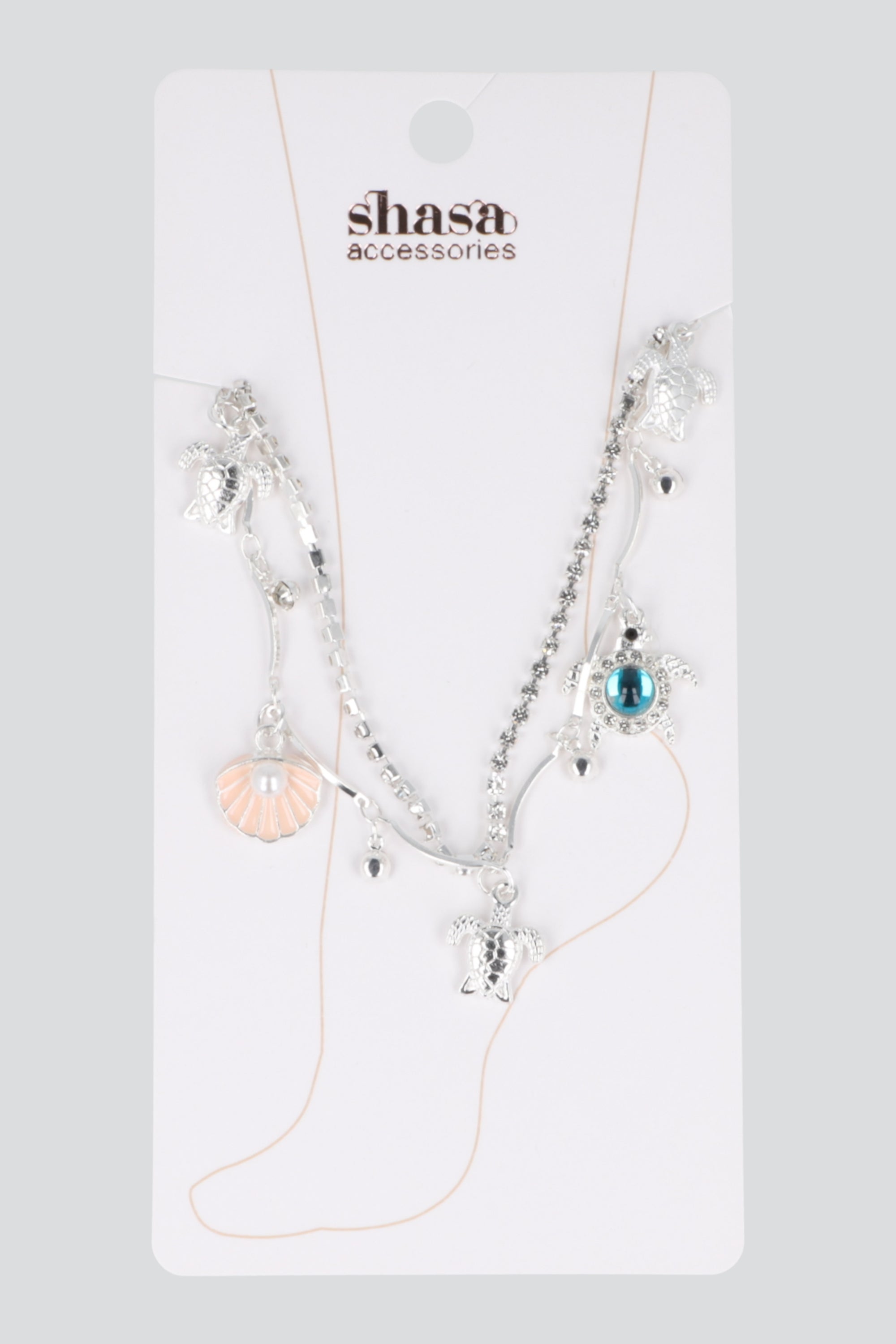 ANKLET CHARMS TORTUGA PLATA