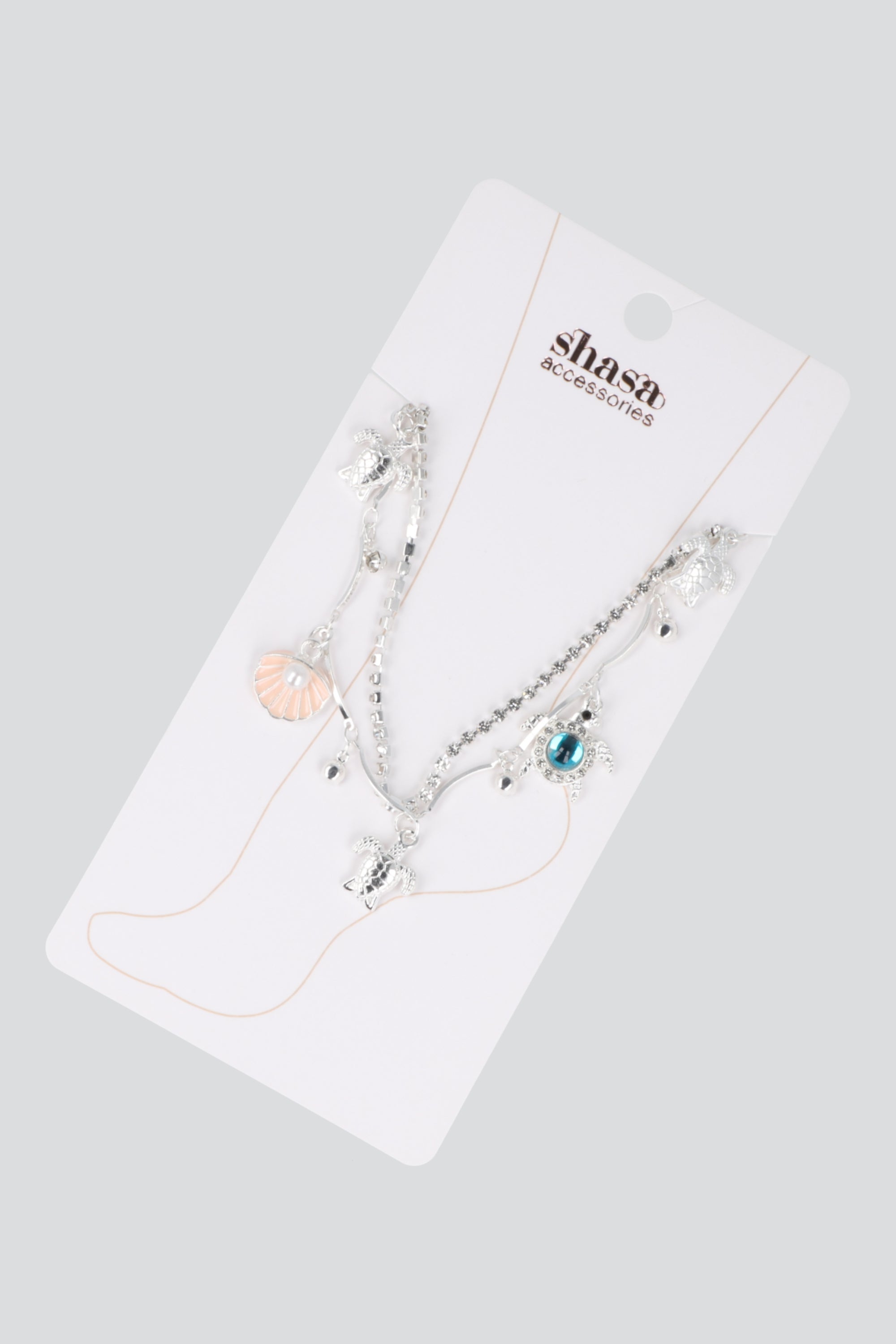 ANKLET CHARMS TORTUGA PLATA