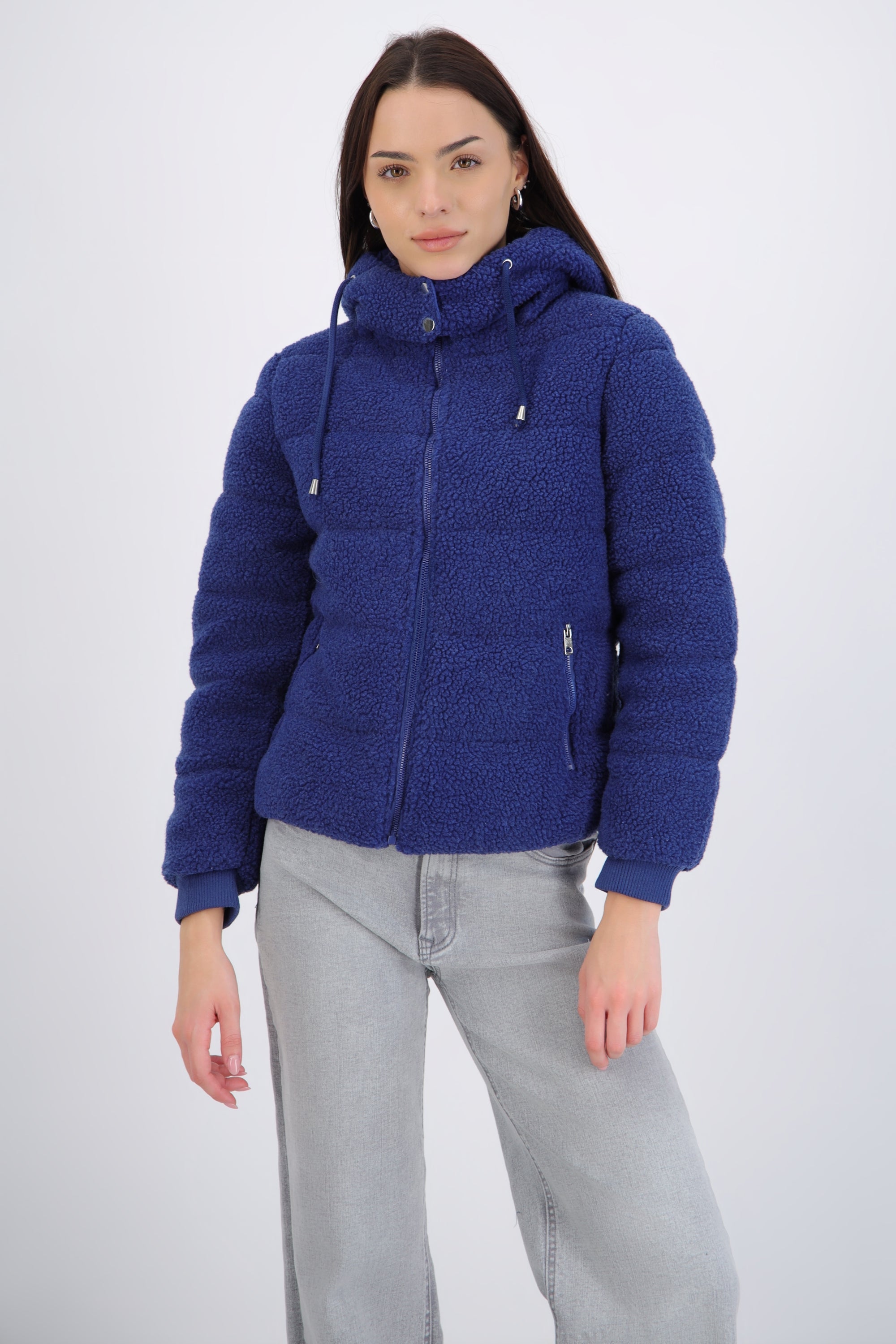 Puffer sherpa con gorro