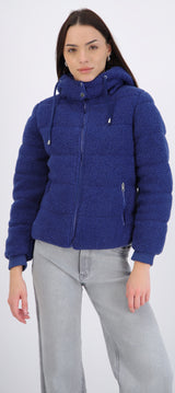Puffer sherpa con gorro