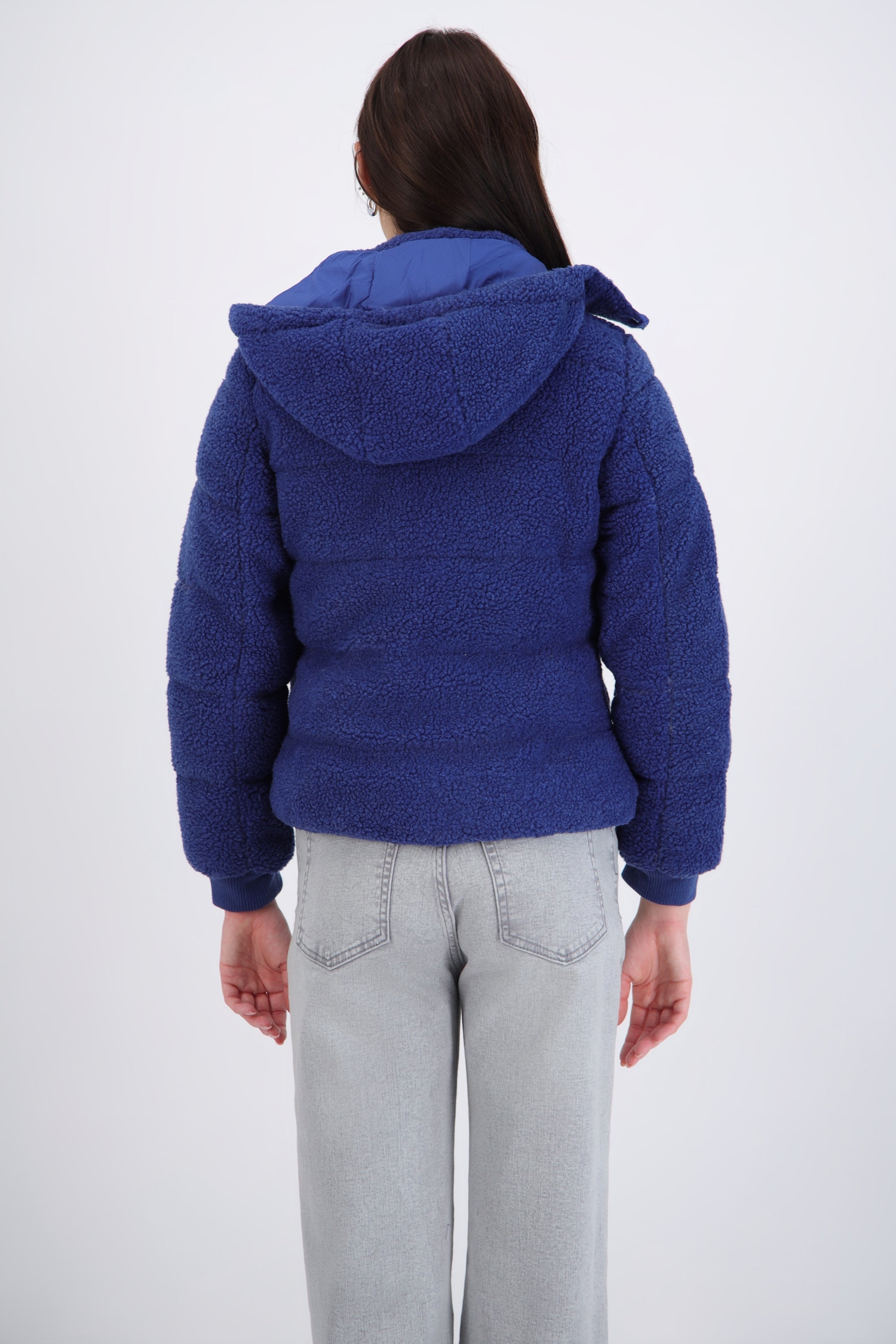 Puffer sherpa con gorro