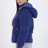 Puffer sherpa con gorro