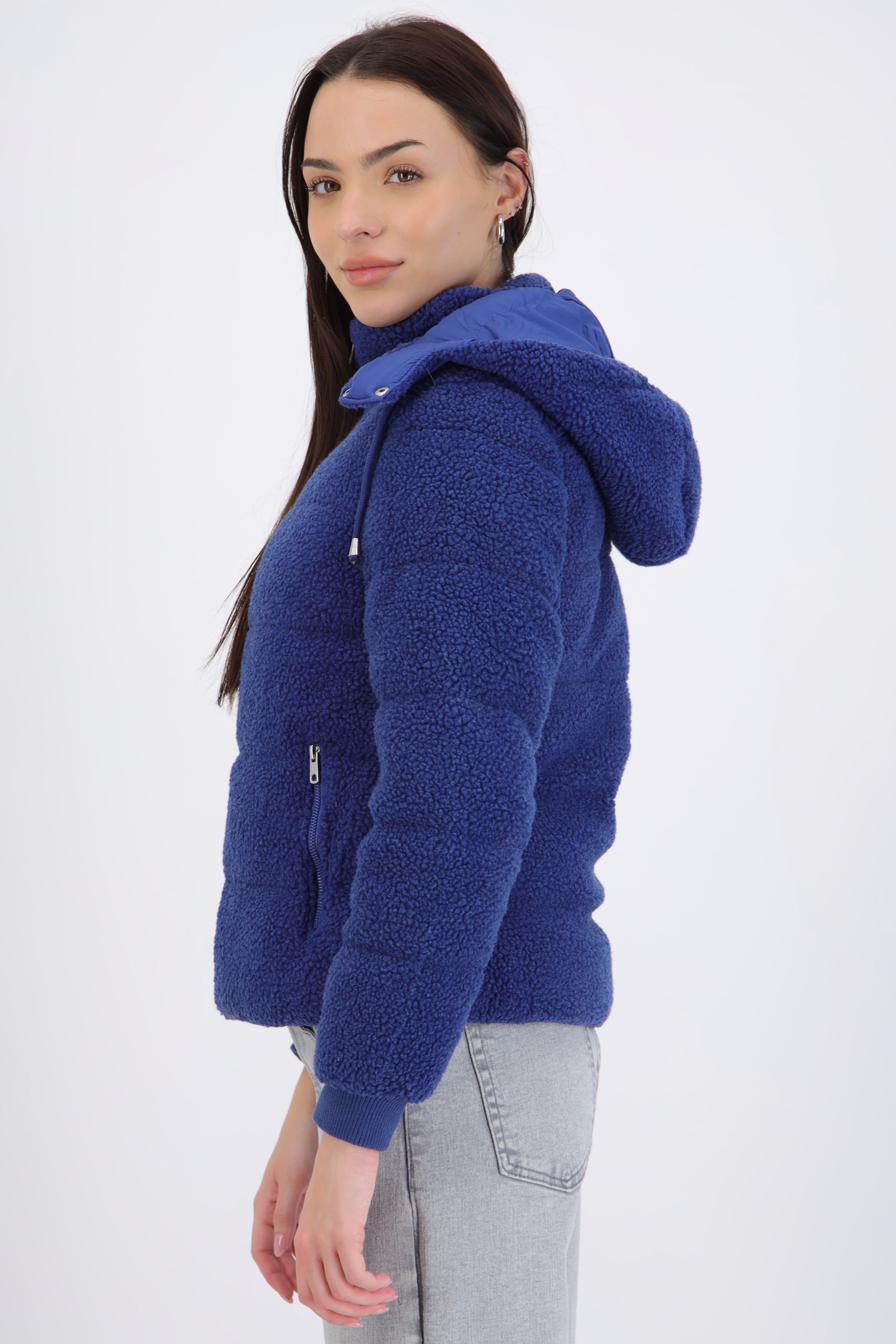 Puffer sherpa con gorro