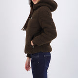 Puffer sherpa con gorro